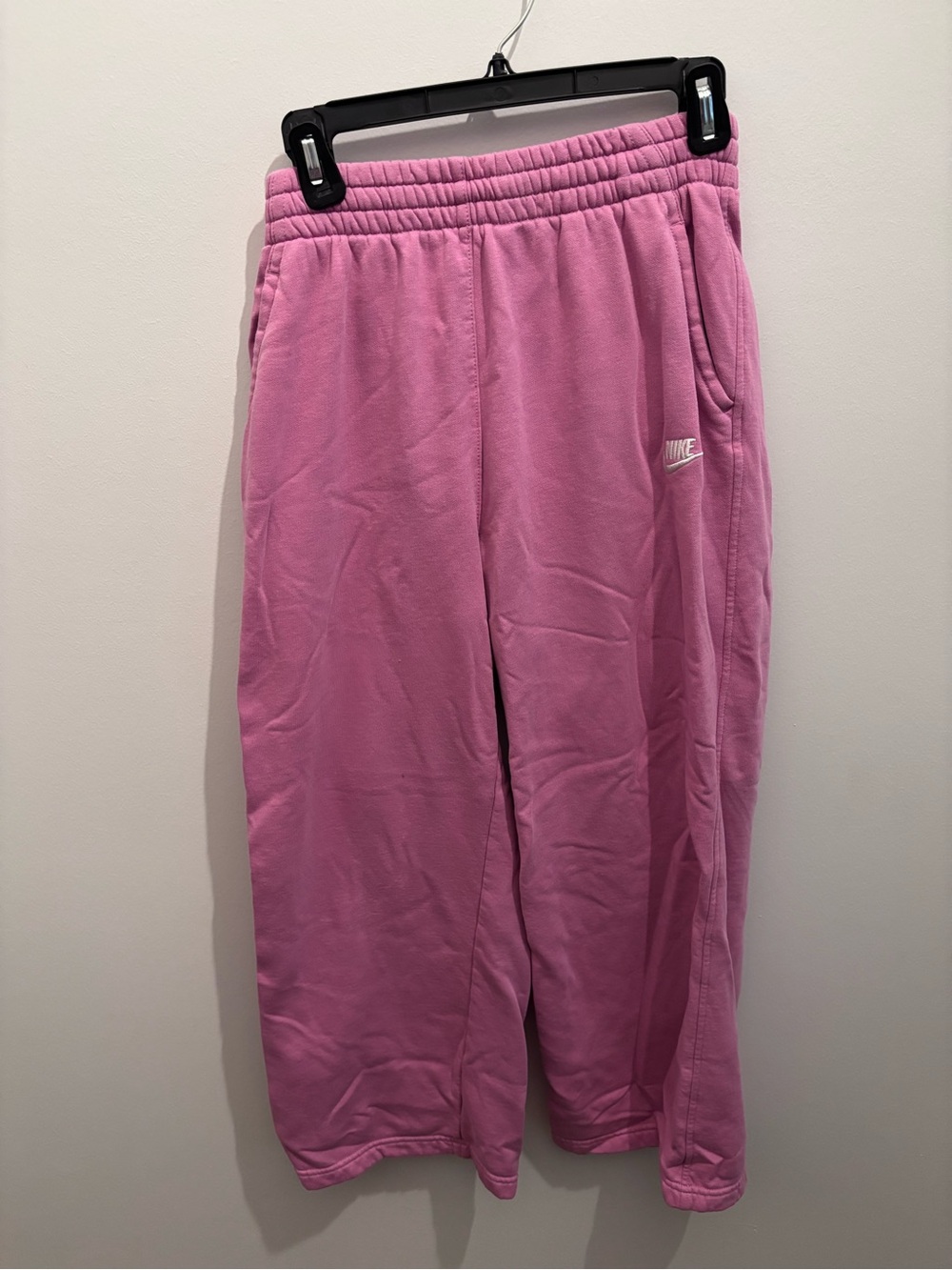 Nike Kids Pink Fleece Joggers with Logo